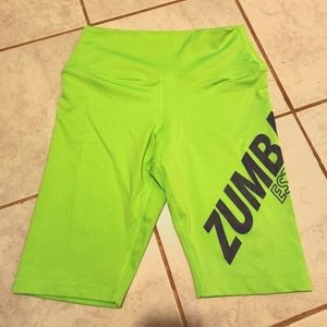 Zumbawear Biker Shorts, Green, Medium